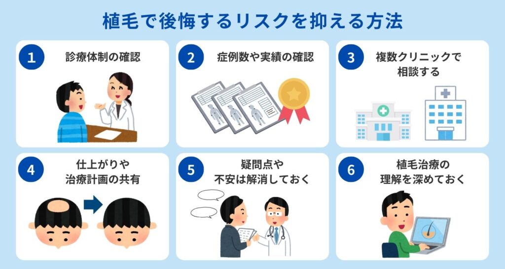 植毛で後悔するリスクを抑える方法