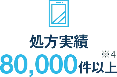 処方実績 80,000件以上 ※4