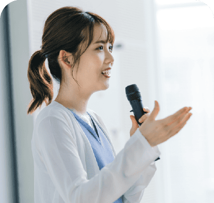 人前で話すときのイメージ